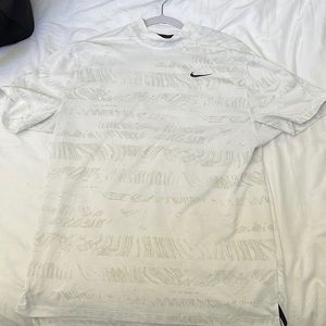 Tiger Woods Dri-Fit ADV Short Sleeve Mock Turtleneck - White